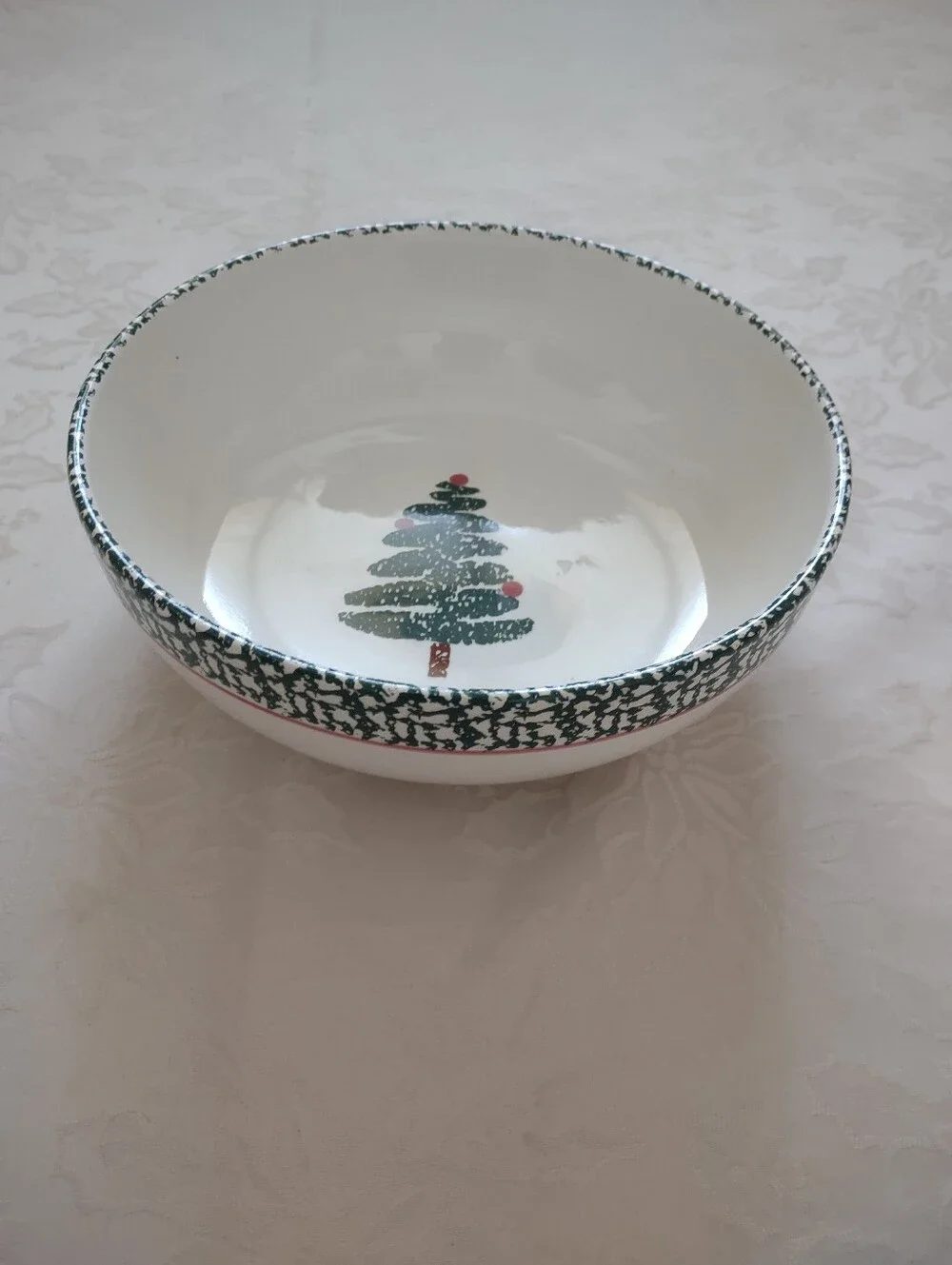 Furio Italy Vintage Large Bowl Ceramics Hand Painted Tree